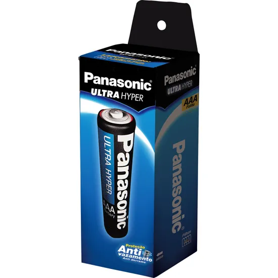 1 (4) Pilha Panasonic Palito Comum AAA Tubo C/40 - Imagem 1