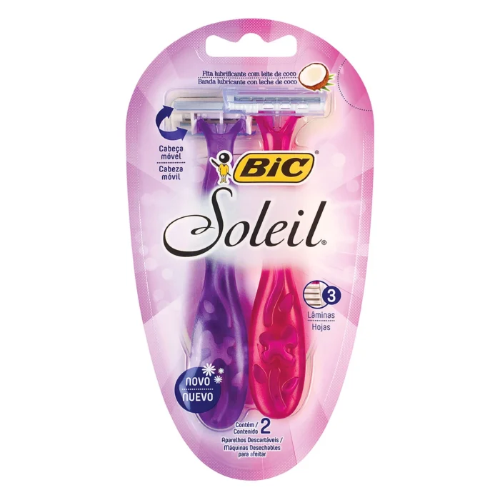 14066 BIC Barbeador Soleil Rosa/Roxo C/2 - Imagem 1