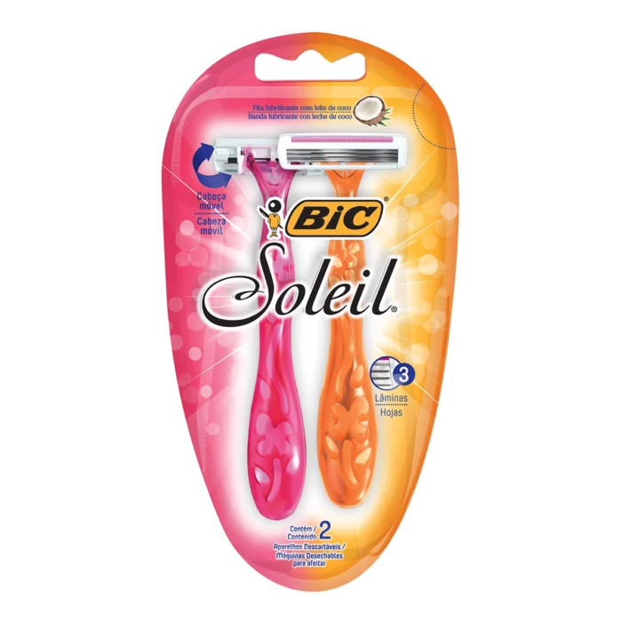 BIC Barbeador Soleil Laranja/Rosa C/2 - Imagem 1