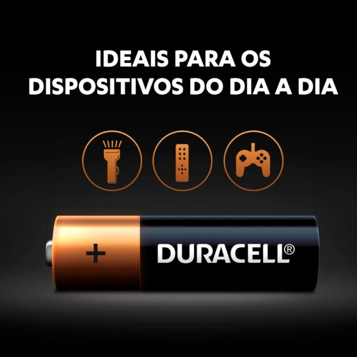 Pilha Alcalina Duracell AA Pequena C/12 - Imagem 2