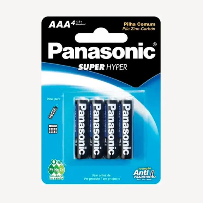 Pilha Panasonic Palito Comum AAA C/4 - Imagem 1