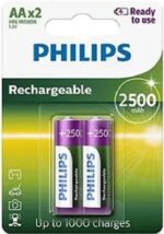 Pilha Philips Recarregável AA C/2