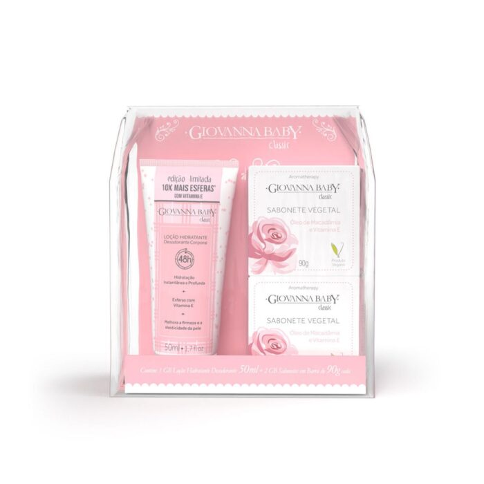 7896044900481_Solapa_EternoEncanto_Classic-frente Giovanna Baby Kit 1 Loção Hidratante 50ml + 2 sabonetes de barras Classic - Imagem 1