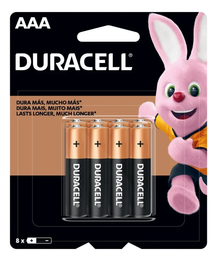 Pilha Palito Duracell AAA C/8 - Imagem 1