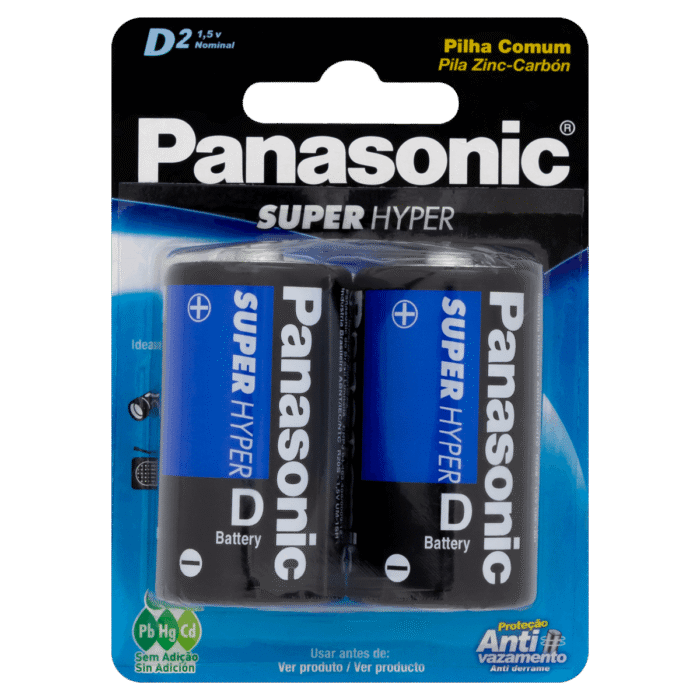 Pilha Panasonic Grande Comum D C/2 - Imagem 1