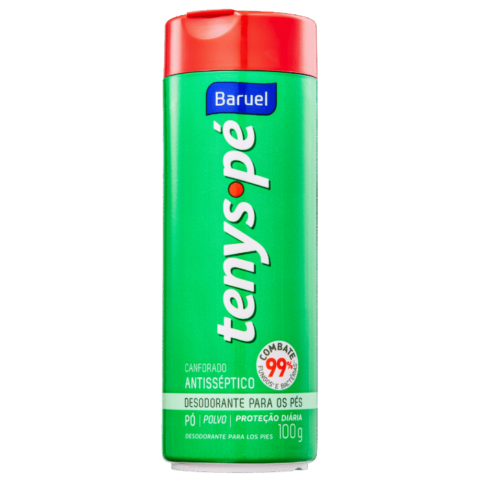 Talco Desodorante para os Pés Pó Canforado 100g – Tenys Pé Baruel - Imagem 1