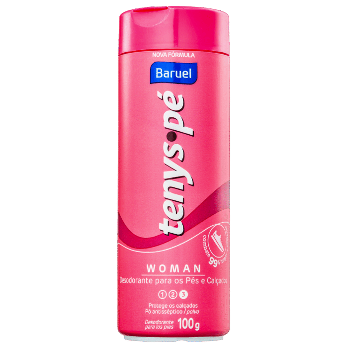 Talco-Desodorante-para-Pes-Po-Woman-100g-Tenys-Pe-Baruel Talco Desodorante para os Pés Pó Woman 100g – Tenys Pé Baruel - Imagem 1