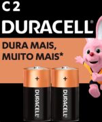 Pilha Alcalina Duracell C Média C/2
