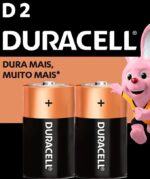 Pilha Alcalina Duracell D Grande C/2