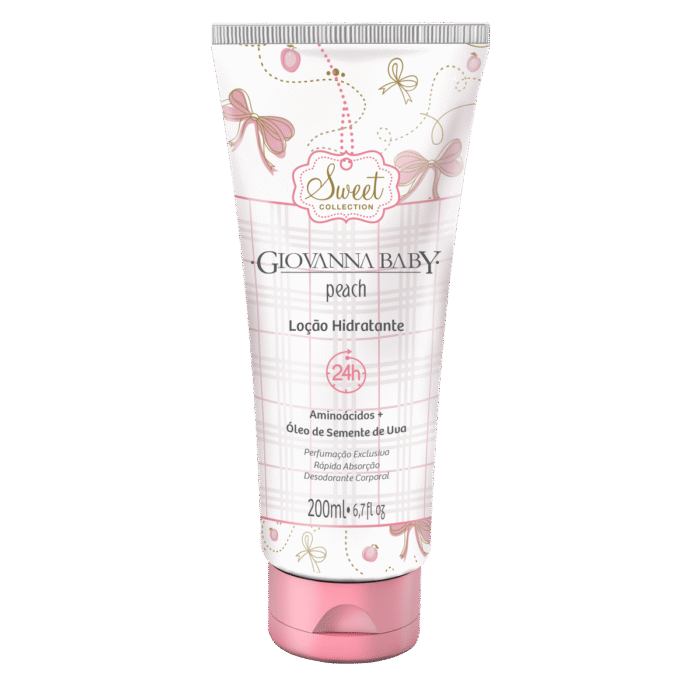 Loção Hidratante Giovanna Baby Peach 200 ml - Imagem 1