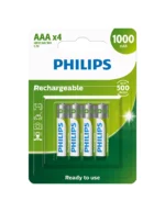 Pilha Philips Recarregável AAA C/4 1000mah