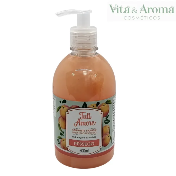 Tutti Amore Sabonete Líquido 500ml Pêssego - Imagem 1