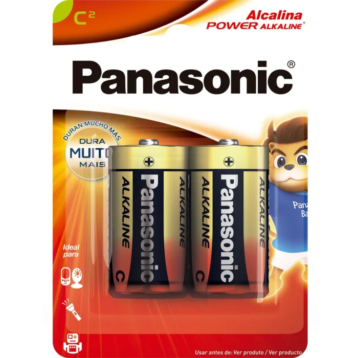 Pilha C Panasonic alcalina c/2 - Imagem 1