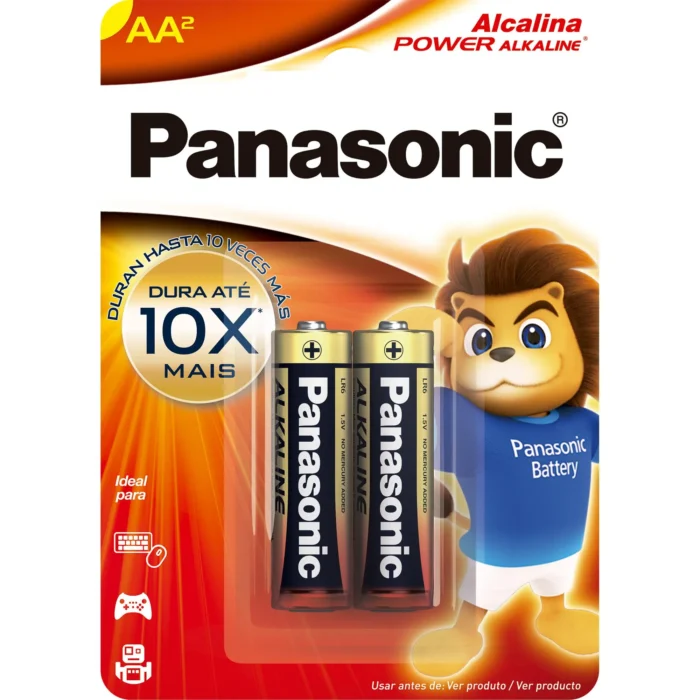 Pilha Panasonic AA alcalina c/2 - Imagem 1
