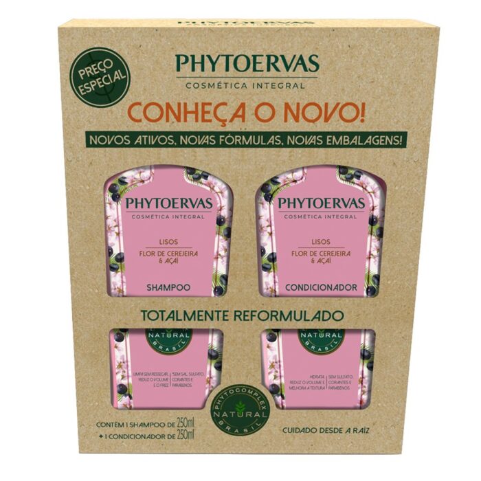 large-637514355105979568-814320_3 Kit PhytoErvas Lisos Shampoo 250ml + Condicionador 250ml - Imagem 1
