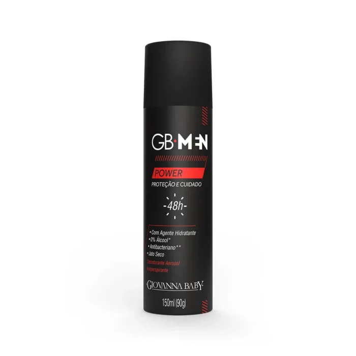 1200x1200_aero_GBmen_Power_Diagonal-Frente Desodorante Aerosol Giovanna Baby Men Power 150ml - Imagem 1