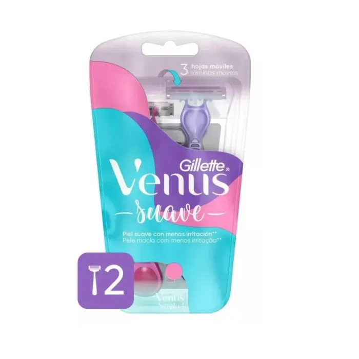 12969872 Aparelho de Depilação Descartável Gillette Venus Suave 2un - Imagem 1
