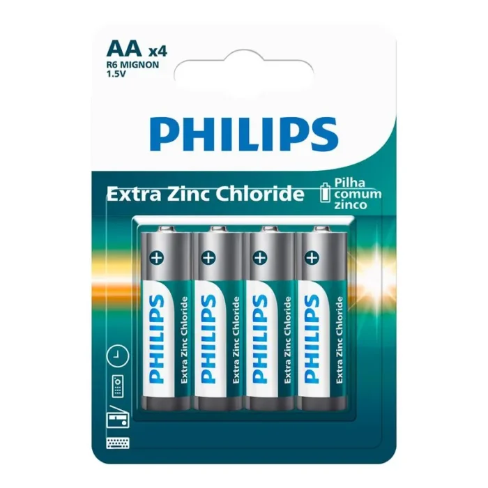 243614-800-800 Pilha Philips AA C/ 4 - Imagem 1