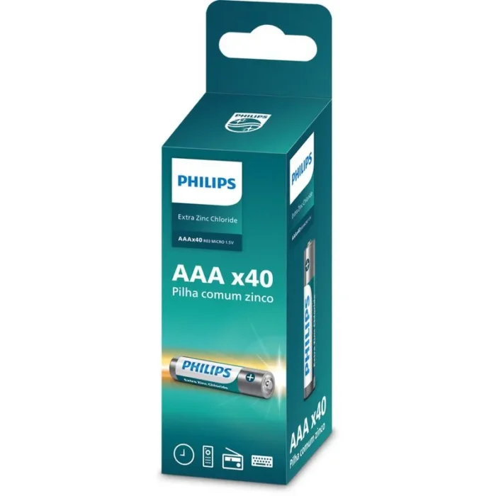 3f04da3a78781d30bf4e17592622c993-9pwtx338vk Pilha Philips AAA C/40 - Imagem 1