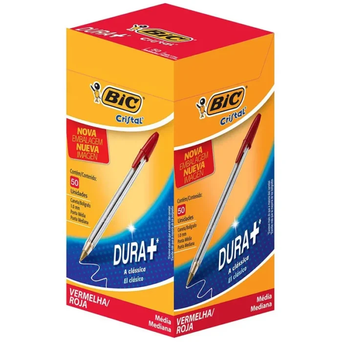 5000129 Caneta BIC Cristal Vermelha C/ 50 - Imagem 1