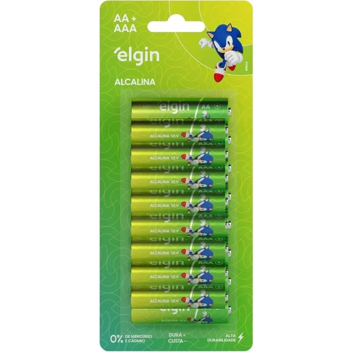 Pilha Elgin Alcalina 8 AA + 8 AAA - Imagem 1