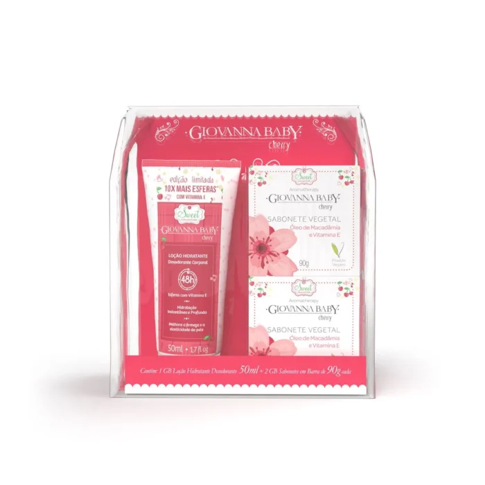 Kit Giovanna Baby Eterno Encanto Cherry com Sabonete Vegetal - Imagem 1