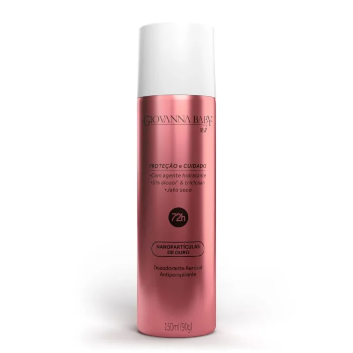 7896044901631_Aero_Metalizados_rose_2000 Desodorante Aerosol 72h Giovanna Baby Rosé 150ml - Imagem 1