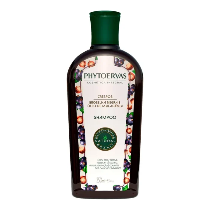 Shampoo Phytoervas Groselha Negra & Óleo De Macadâmia 250ml - Imagem 1