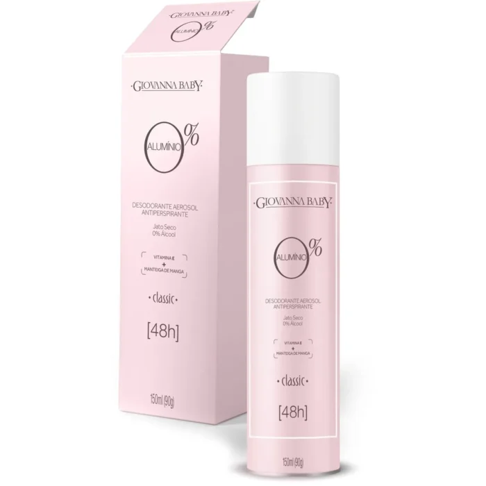 Aero-Zero_Classic Desodorante Aerosol Giovanna Baby 0 Aluminio Classic 150ml - Imagem 1