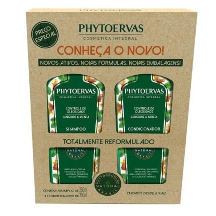 Kit PhytoErvas Controle de Oleosidade Shampoo 250ml + Condicionador 250ml - Imagem 1