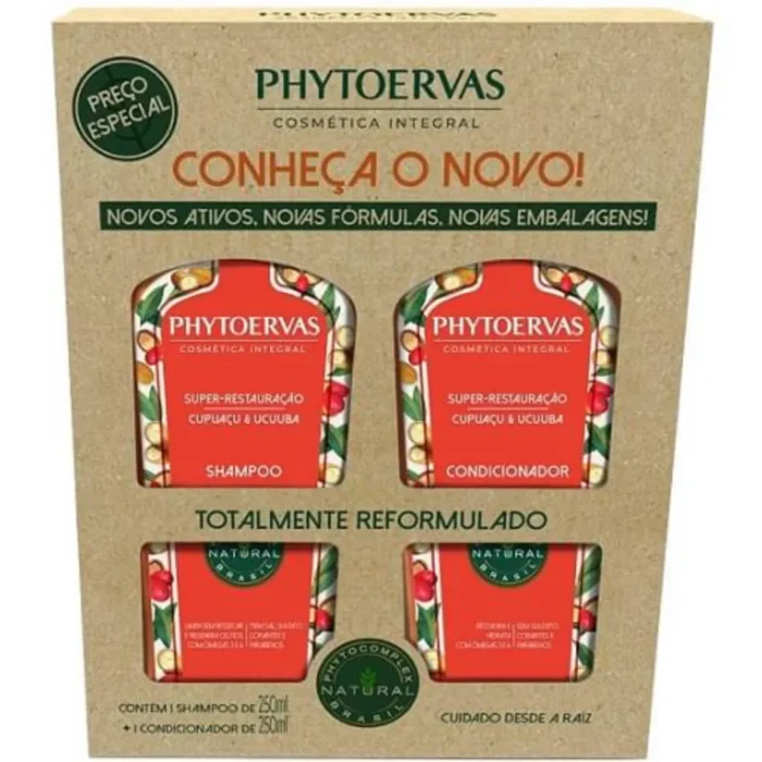 Kit PhytoErvas Super Restauração Shampoo 250ml + Condicionador 250ml - Imagem 1